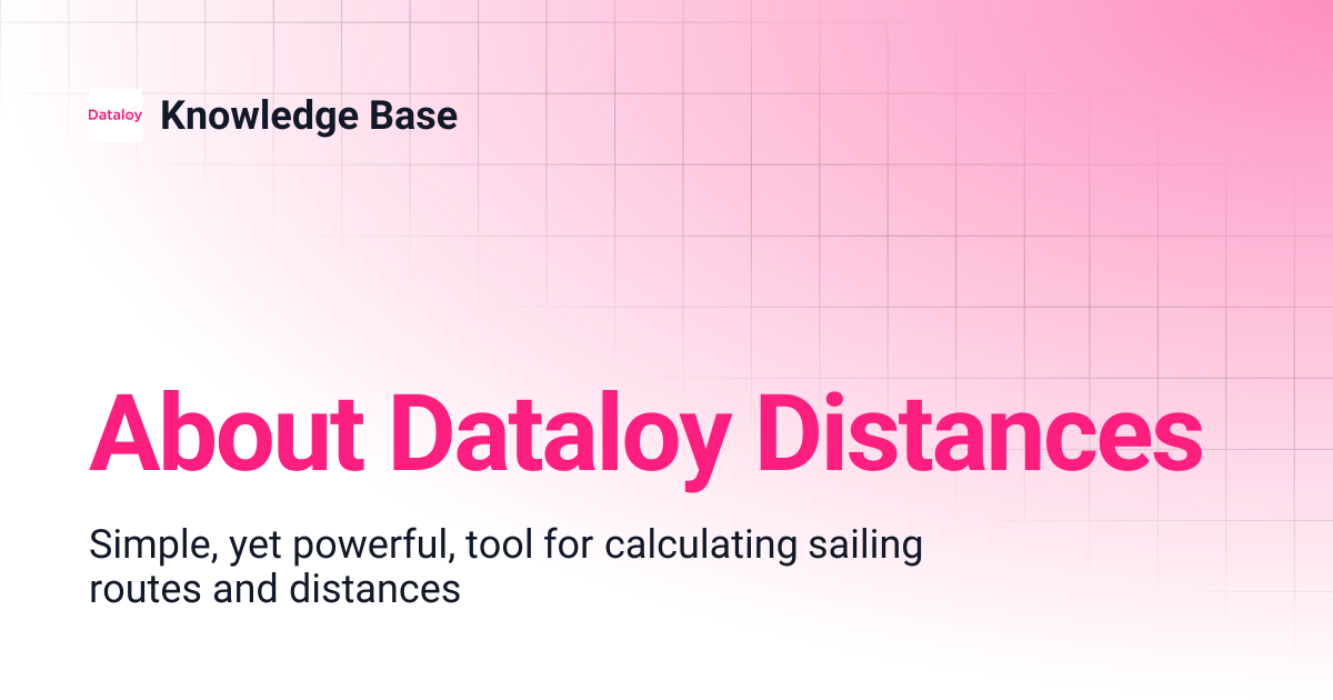 About Dataloy Distances | Release 5.39 | Knowledge Base