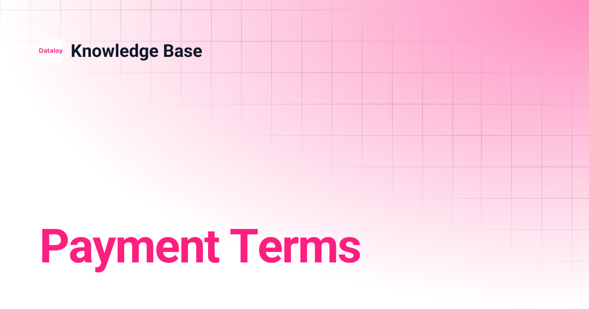 Payment Terms | Release 6.43 | Knowledge Base