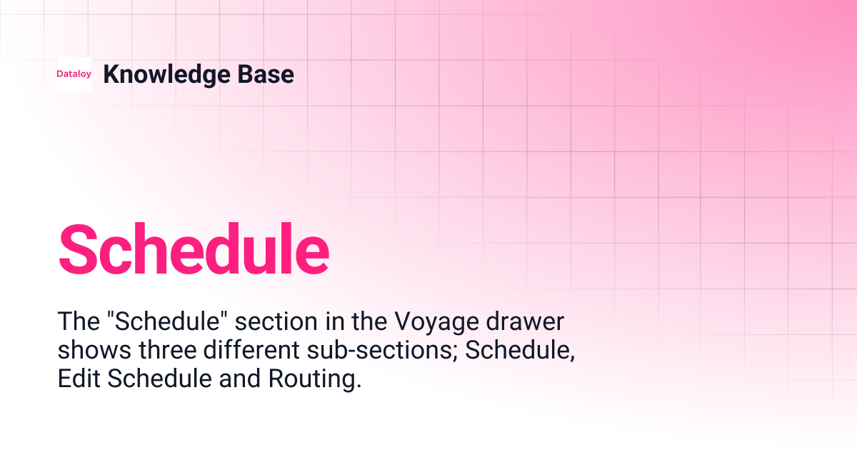 Schedule | Release 6.45 | Knowledge Base
