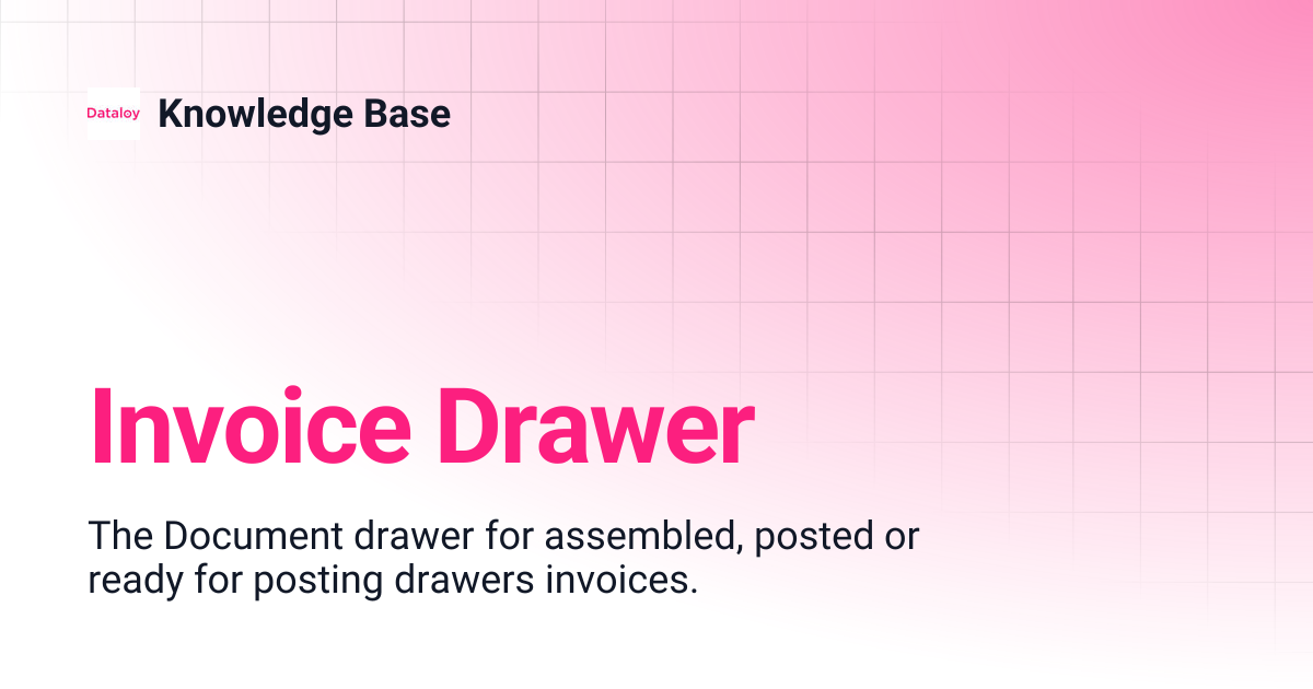 Invoice Drawer | Knowledge Base