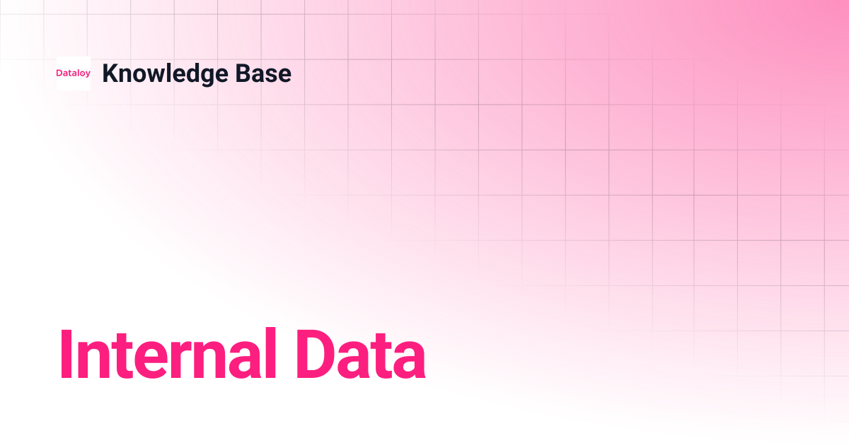 Internal Data | Release 7.8 | Knowledge Base