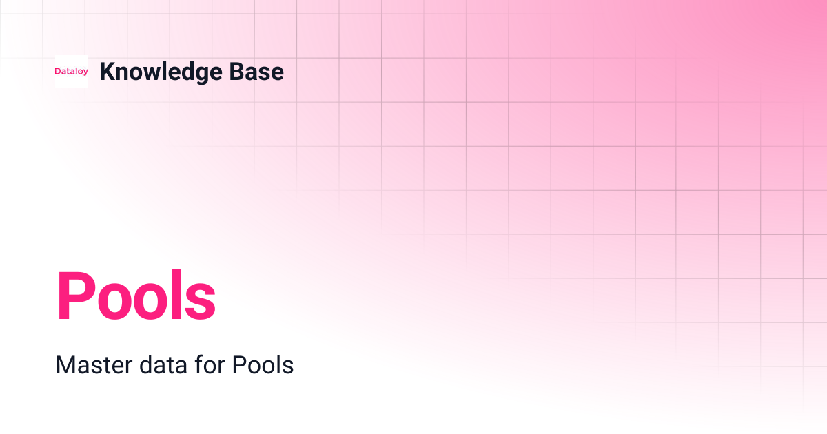Pools | Release 8.12 | Knowledge Base