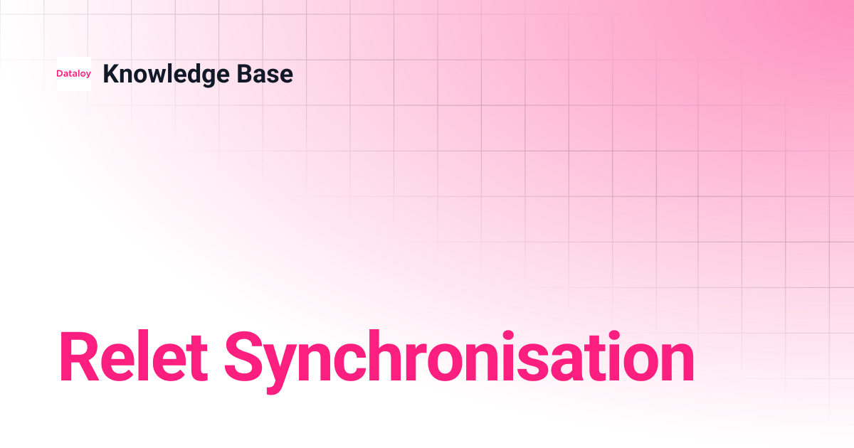 Relet Synchronisation | Release 8.17 | Knowledge Base