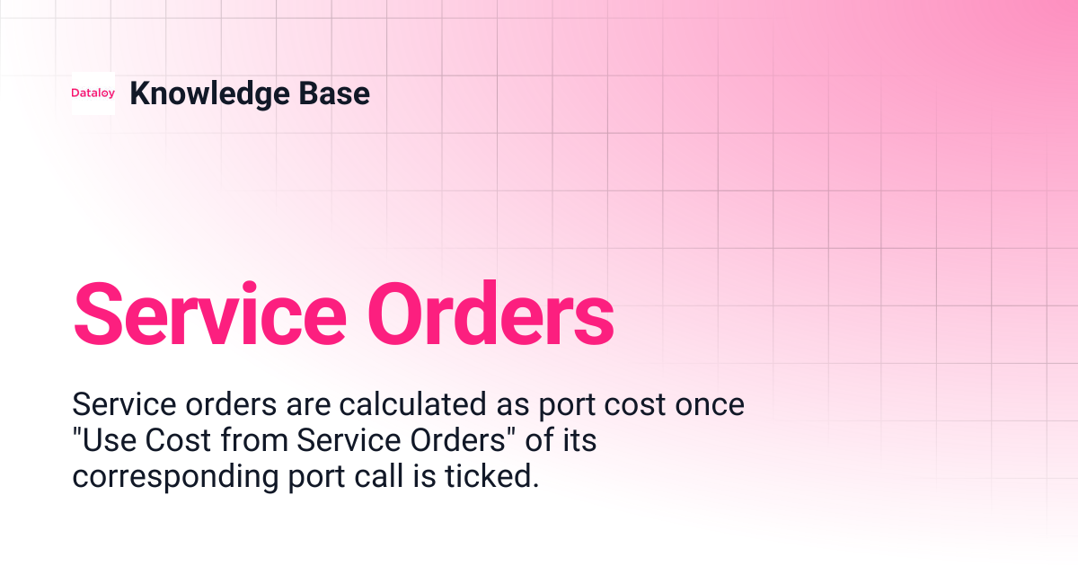 Service Orders | Release 8.18 | Knowledge Base