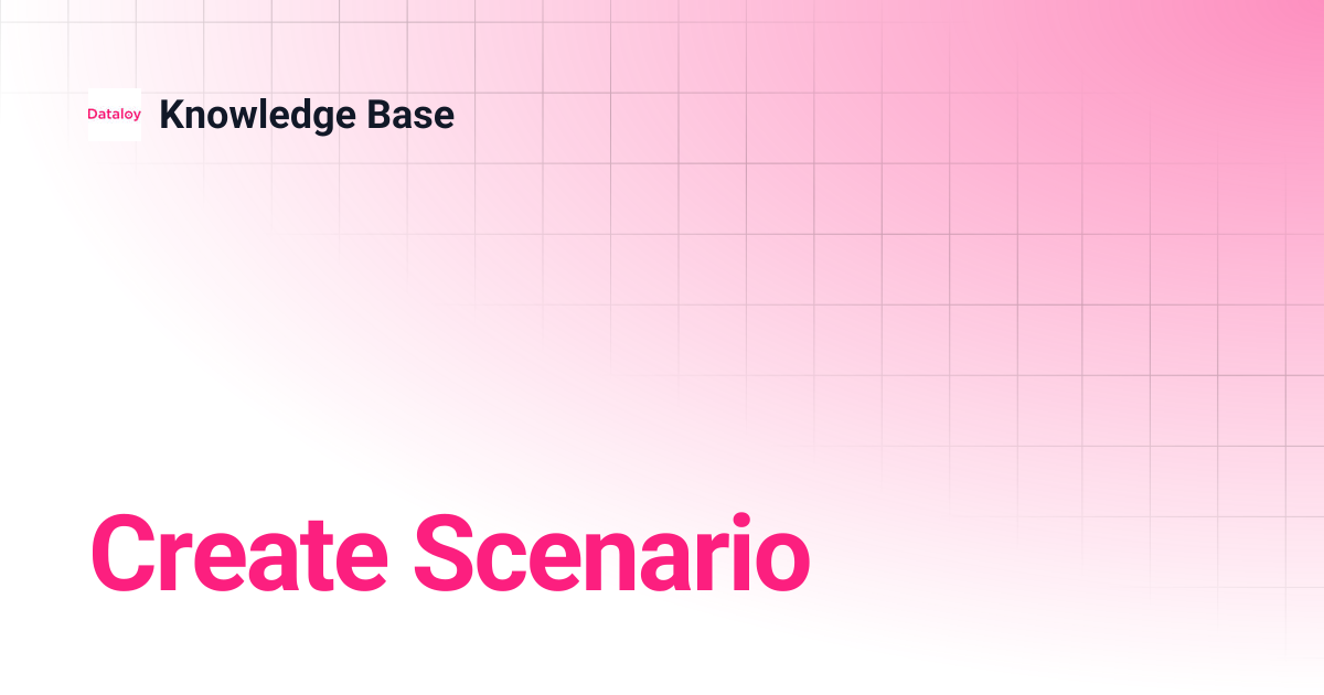 Create Scenario | Release 8.21 | Knowledge Base