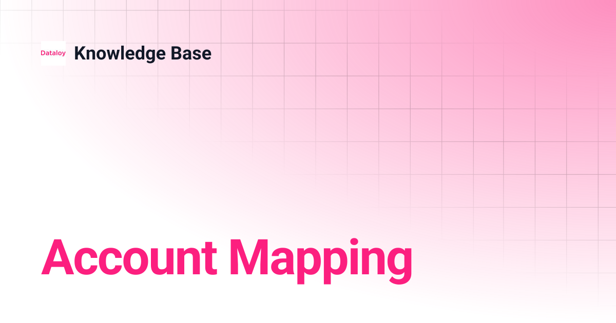 Account Mapping | Release 8.21 | Knowledge Base