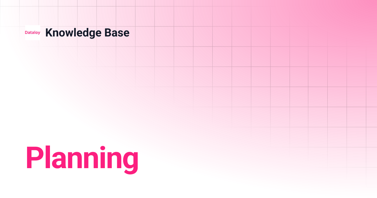Planning | Release 8.22 | Knowledge Base