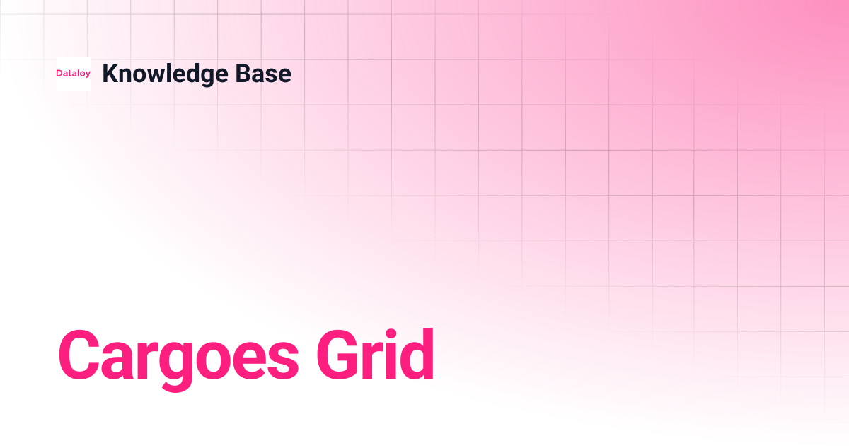 Cargoes Grid | Release 8.22 | Knowledge Base