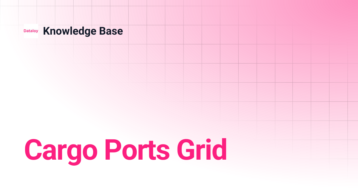 Cargo Ports Grid | Release 8.23 | Knowledge Base