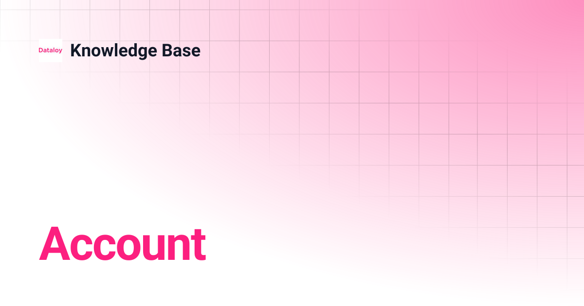 Account | Release 8.23 | Knowledge Base