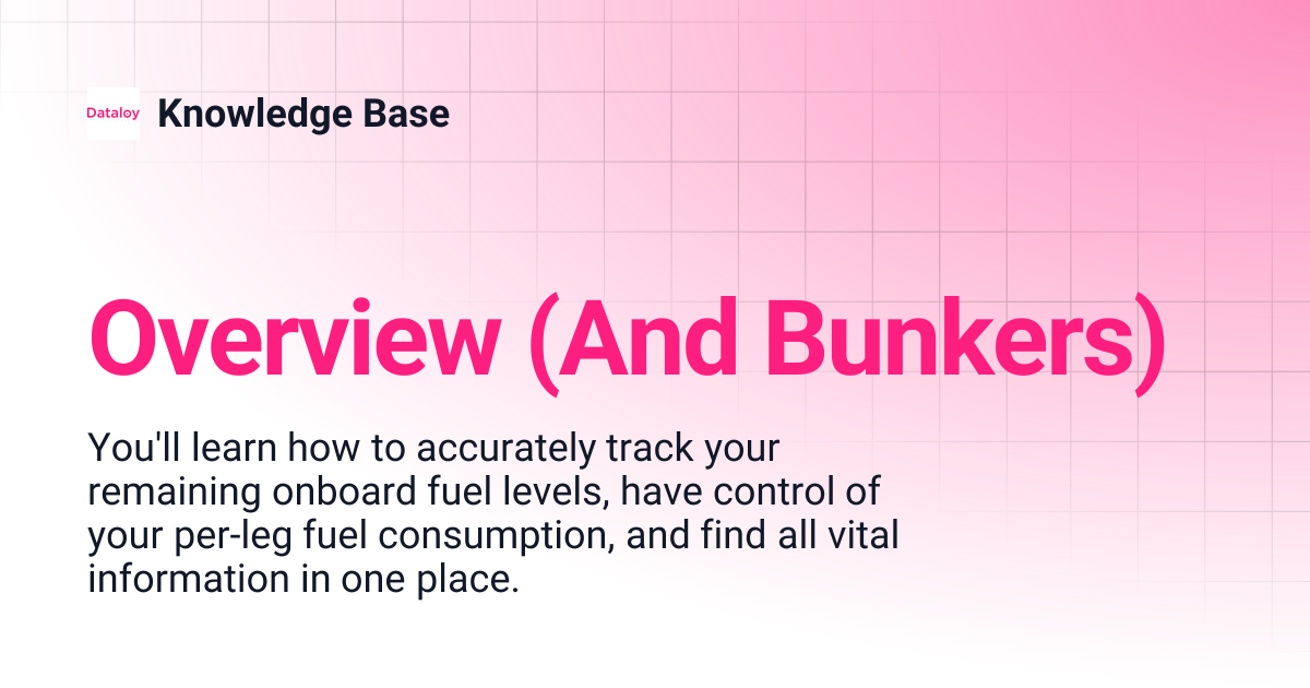 Overview (And Bunkers) | Release 8.23 | Knowledge Base