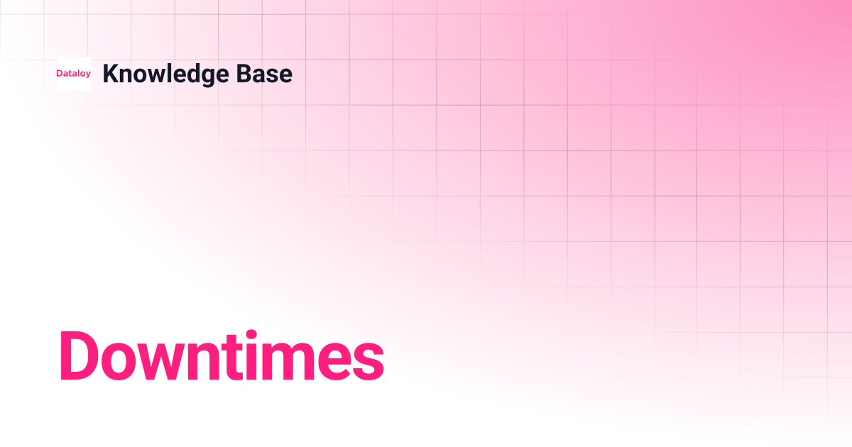 Downtimes | Release 8.5 | Knowledge Base