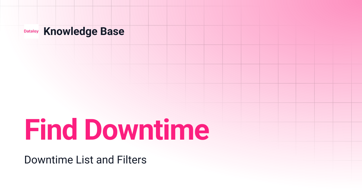 Find Downtime | Release 8.7 | Knowledge Base