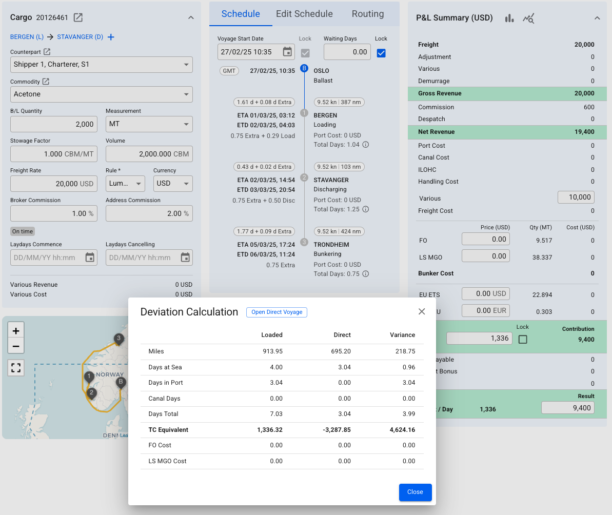 Deviation Calculation | Release 8.15 | Knowledge Base